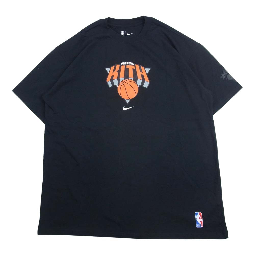 NIKE ナイキ DA1628-010 × KITH NBA New York Knicks キス ニューヨーク ニックス プリント 半袖 Tシャツ ブラック系 L【新古品】【未使用】【中古】