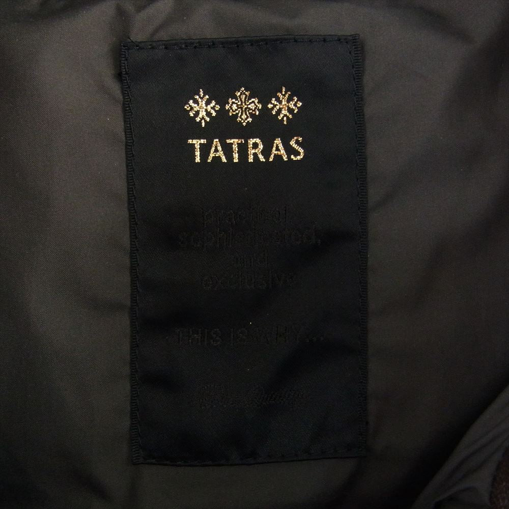 TATRAS タトラス MTA-468-12 国内正規品 BECRUX ラムレザー ダウン ベスト ダークブラウン系 04【中古】