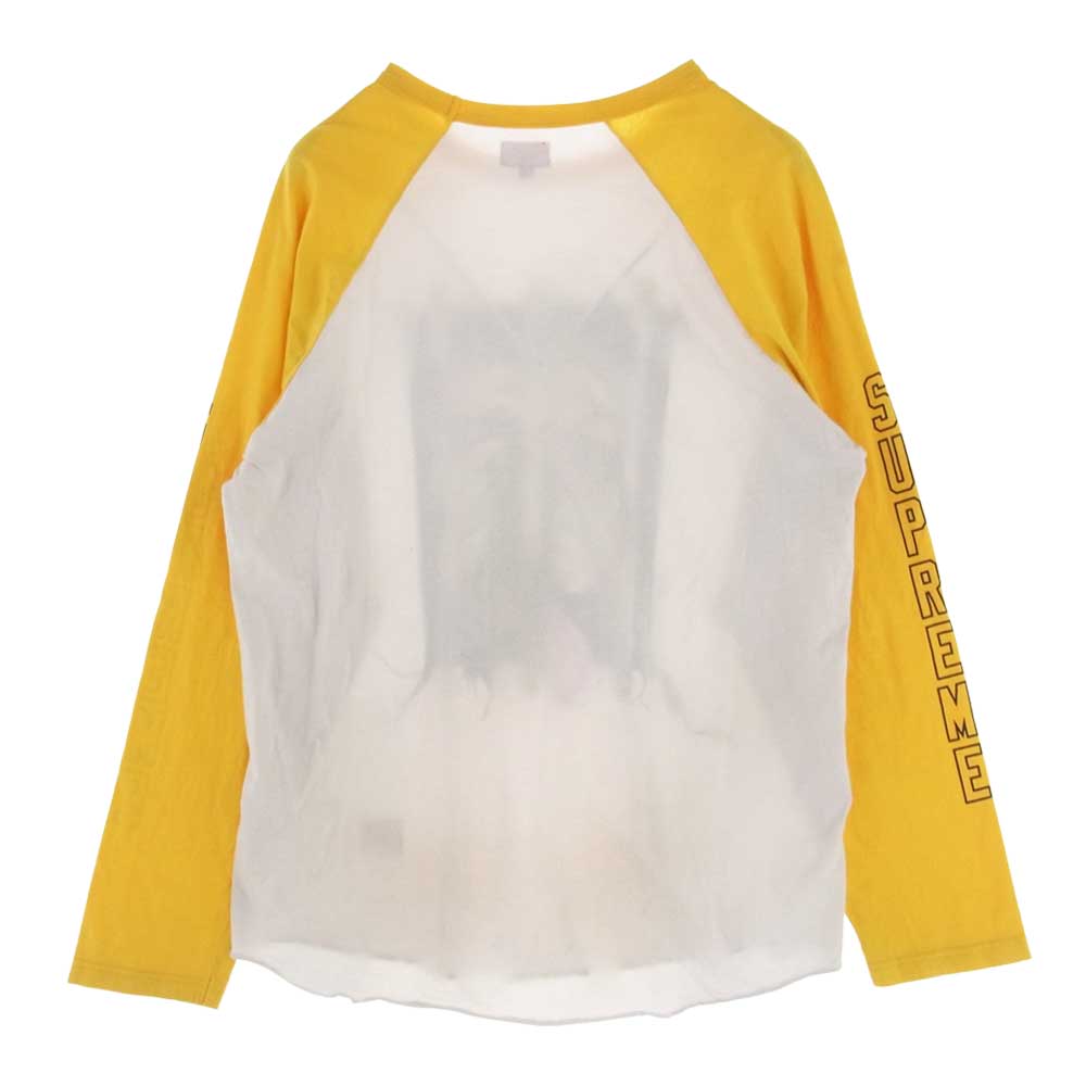 Supreme シュプリーム 20SS Dog Raglan L/S Top ドッグ ラグラン Tシャツ ホワイト系 イエロー系【中古】