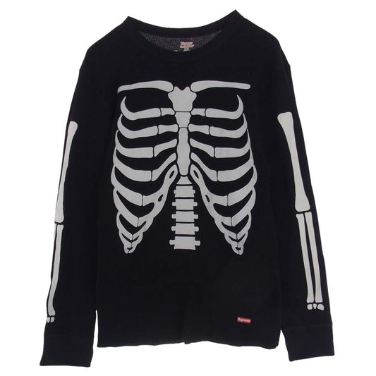 Supreme シュプリーム 21AW Hanes Bones Thermal Crew ヘインズ ボーンズ サーマル クルー 長袖 Tシャツ ブラック系 L【中古】