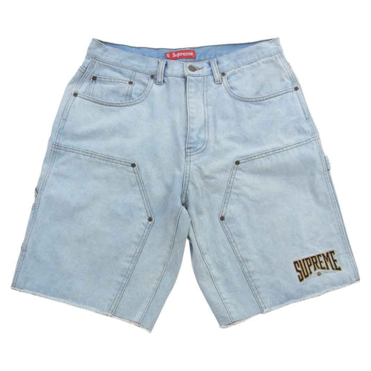 Supreme シュプリーム 22SS Cutoff Double Knee Denim Painter Short ダブルニー デニム ショーツ インディゴブルー系 32【中古】
