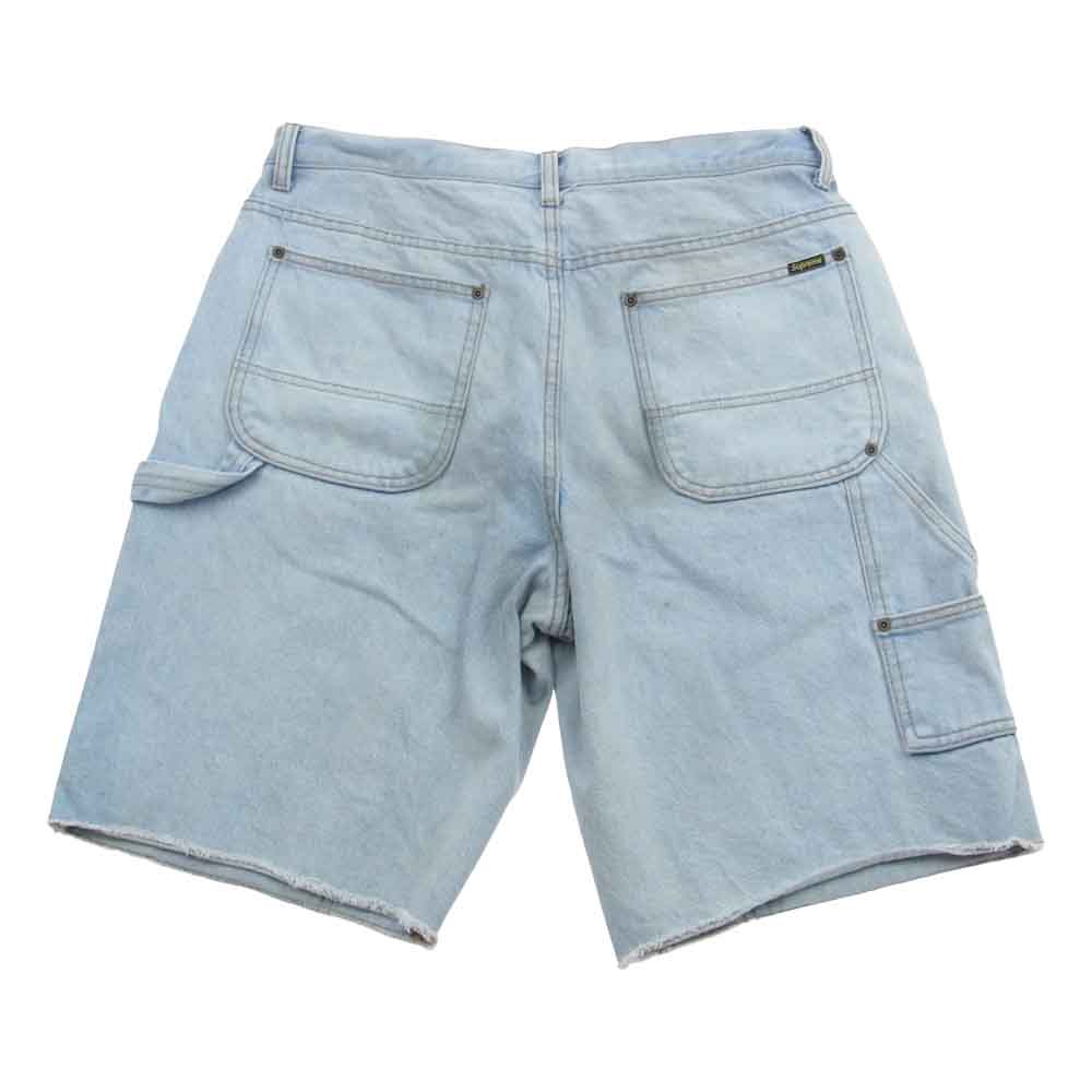 Supreme シュプリーム 22SS Cutoff Double Knee Denim Painter Short ダブルニー デニム ショーツ インディゴブルー系 32【中古】