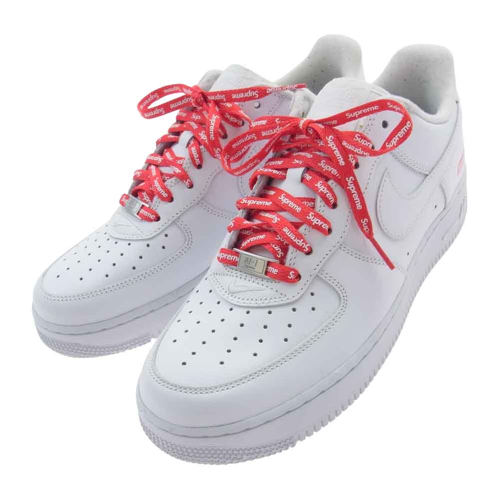 Supreme シュプリーム CU9225-100 × NIKE AIR FORCE 1 Low SP ナイキエアフォース ワン ロー スニーカー ホワイト系 27.5cm【中古】