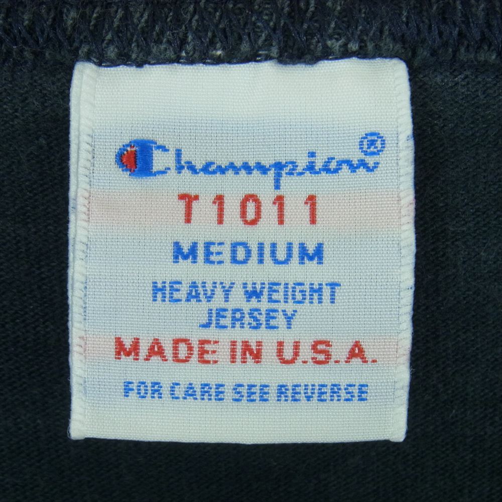 STANDARD CALIFORNIA スタンダードカリフォルニア CHAMPION チャンピオン T1011 ロゴ 半袖 Tシャツ コットン アメリカ製 ネイビー系 M【中古】