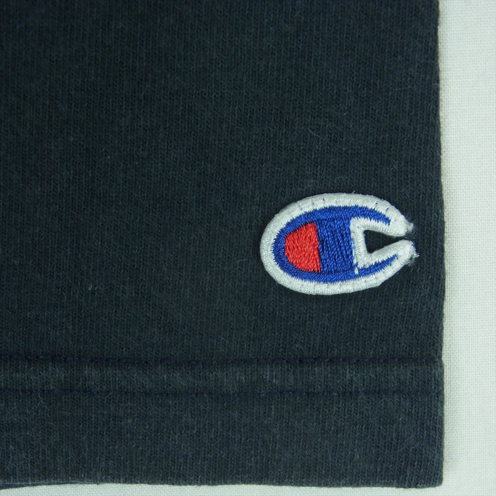 STANDARD CALIFORNIA スタンダードカリフォルニア CHAMPION チャンピオン T1011 ロゴ 半袖 Tシャツ コットン アメリカ製 ネイビー系 M【中古】