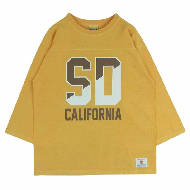 STANDARD CALIFORNIA スタンダードカリフォルニア SD Heavyweight Football Logo T ヘビーウェイト フットボール ロゴ Tシャツ カットソー イエロー系 M 38 - 40【中古】