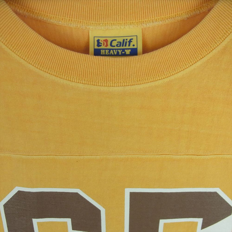 STANDARD CALIFORNIA スタンダードカリフォルニア SD Heavyweight Football Logo T ヘビーウェイト フットボール ロゴ Tシャツ カットソー イエロー系 M 38 - 40【中古】