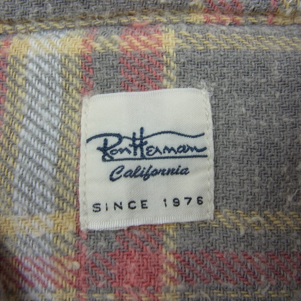 Ron Herman ロンハーマン 2920700061 1071 ネップ加工 チェック フランネル シャツ マルチカラー系 S【中古】