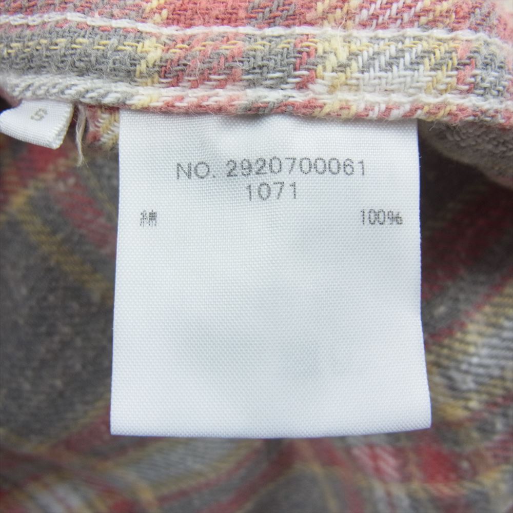 Ron Herman ロンハーマン 2920700061 1071 ネップ加工 チェック フランネル シャツ マルチカラー系 S【中古】