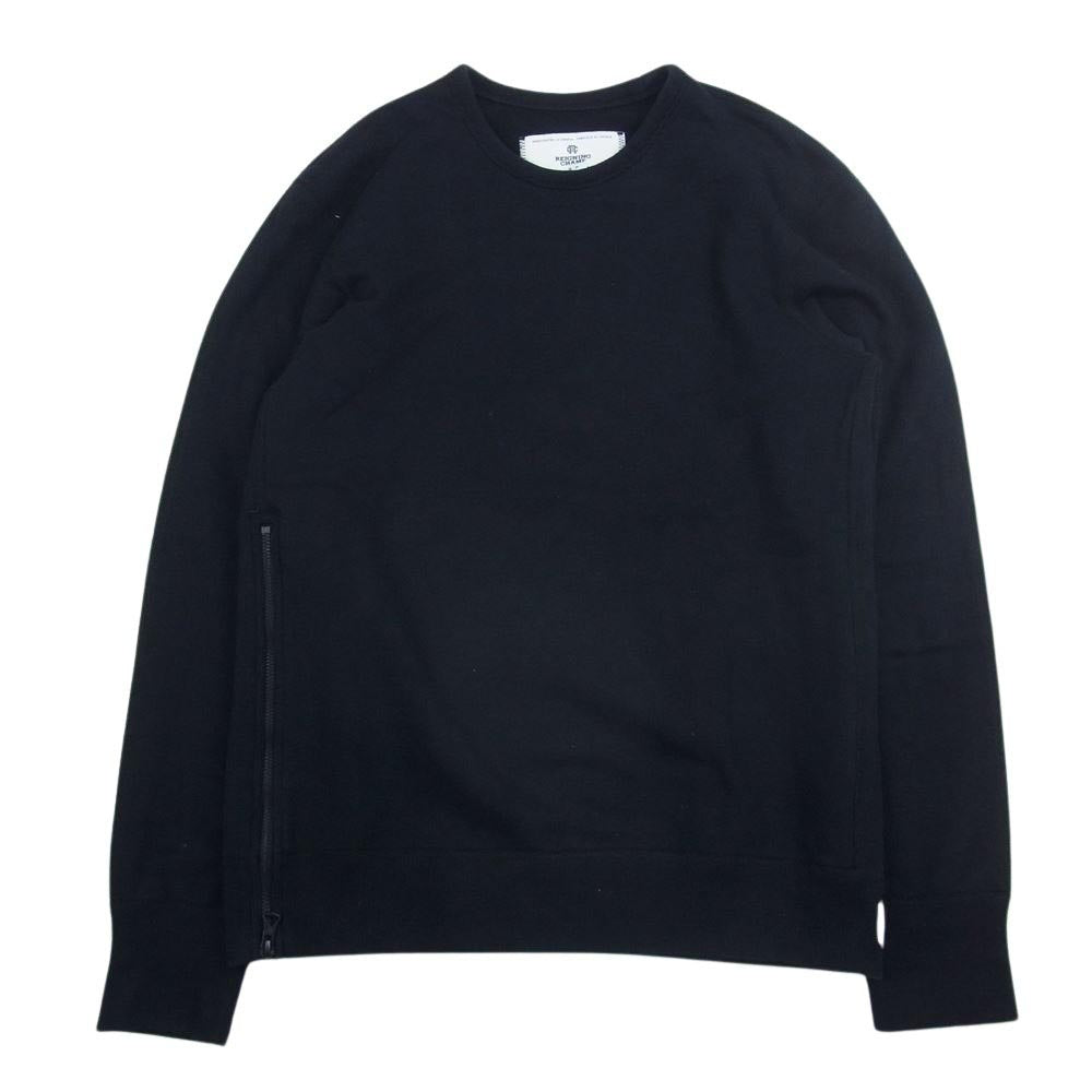 レイニングチャンプ サイドジップ クルーネック 長袖 スウェット ブラック系 S【中古】