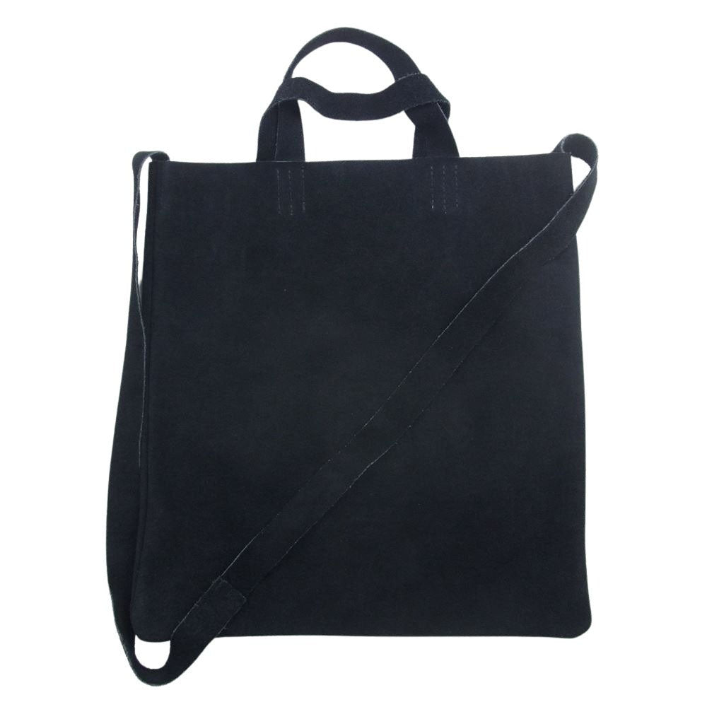 Ron Herman ロンハーマン USA製 2way 本革 スエード レザー ショルダーバッグ ブラック系【中古】