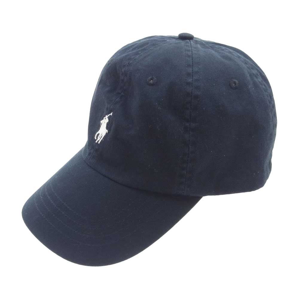 RALPH LAUREN ラルフローレン x Ron Herman ロンハーマン別注 10周年限定 M CLASSICS 6-Panel CAP ポニー ロゴ刺繍 キャップ ブラック系【中古】