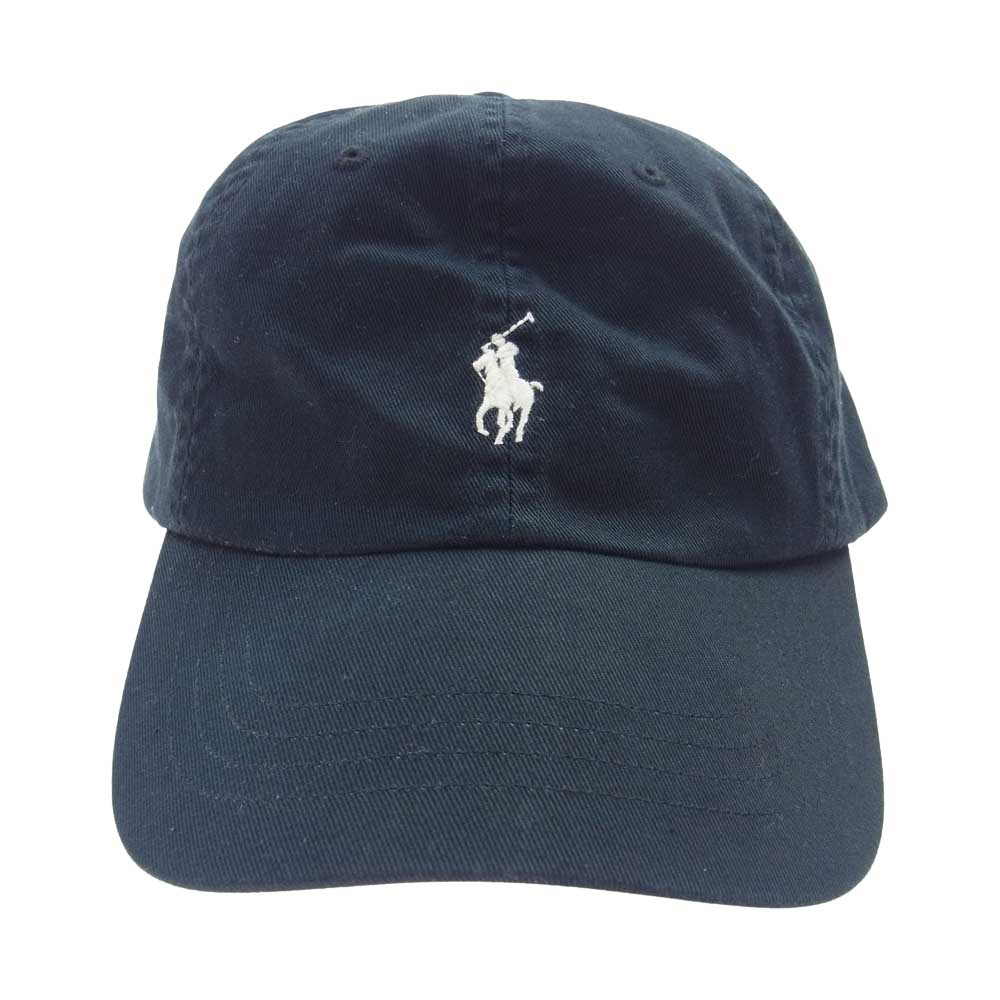 RALPH LAUREN ラルフローレン x Ron Herman ロンハーマン別注 10周年限定 M CLASSICS 6-Panel CAP ポニー ロゴ刺繍 キャップ ブラック系【中古】