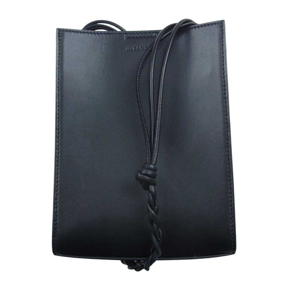 JIL SANDER ジルサンダー TANGLE SMALL タングル スモール レザー ショルダーバッグ サコッシュ ブラック系【中古】