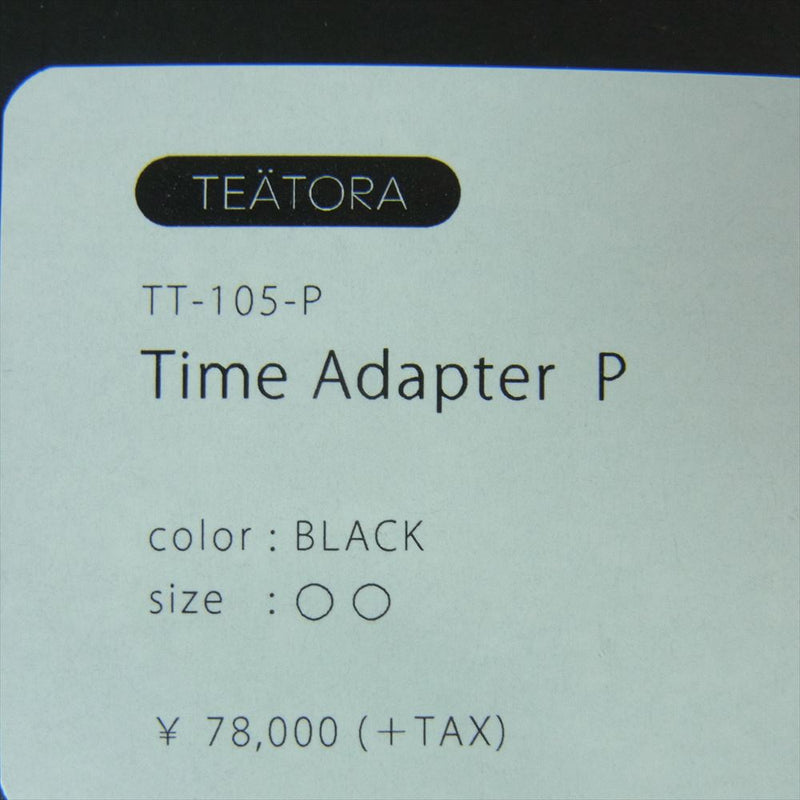 TEATORA テアトラ TT-105-P TIME ADAPTER P タイム アダプター パッカブル コート 日本製 ブラック系 ○○【中古】