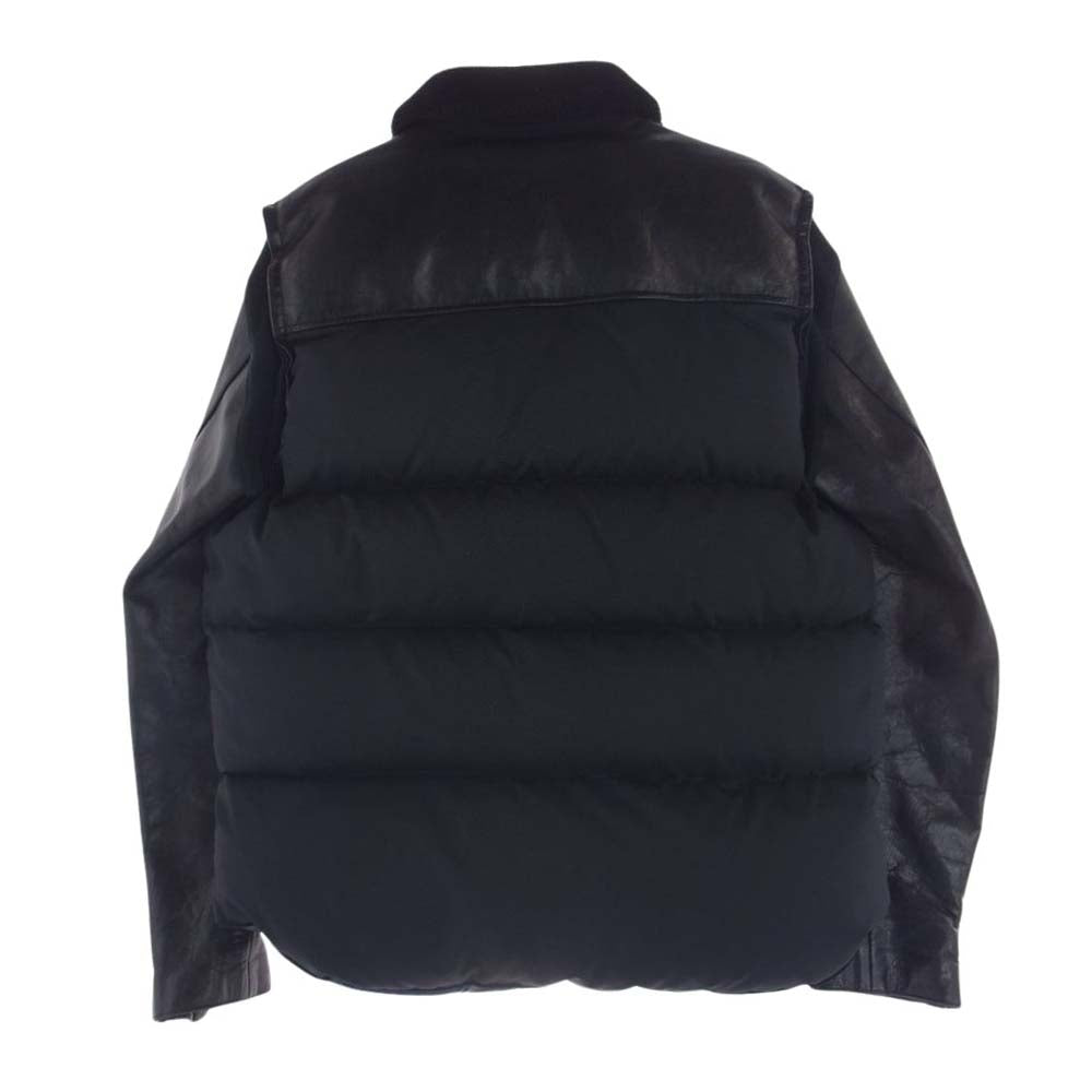 UNDERCOVER アンダーカバー 12AW J4205 UNDERCOVERISM アンダーカバーイズム ダウン ジャケット 袖レザー 襟ボア 切替 ブラック系 4【中古】