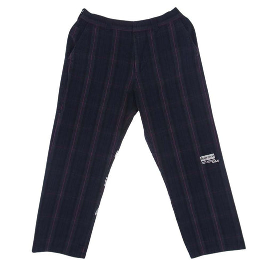 Supreme シュプリーム × JUNYA WATANABE COMME des GARCONS MAN ジュンヤワタナベ コムデギャルソン Printed Work Pant ワークパンツ ダークネイビー系 ダークグリーン系 32【中古】