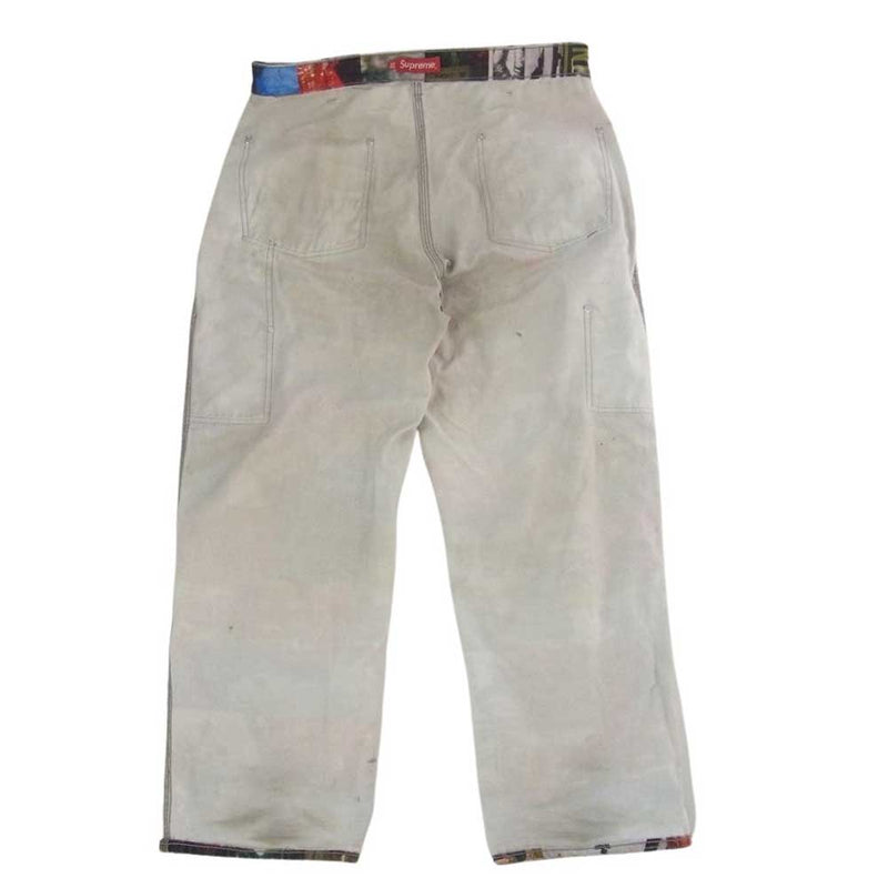 Supreme シュプリーム 21AW Nas and DMX Collage Double Knee Denim Painter Pant ナズアンド DMX コラージュダブルニーデニムペインターパンツ マルチカラー系 32【中古】