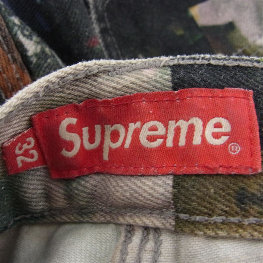 Supreme シュプリーム 21AW Nas and DMX Collage Double Knee Denim Painter Pant ナズアンド DMX コラージュダブルニーデニムペインターパンツ マルチカラー系 32【中古】