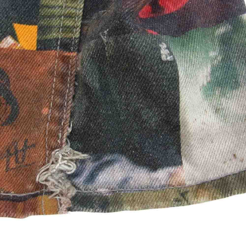 Supreme シュプリーム 21AW Nas and DMX Collage Double Knee Denim Painter Pant ナズアンド DMX コラージュダブルニーデニムペインターパンツ マルチカラー系 32【中古】