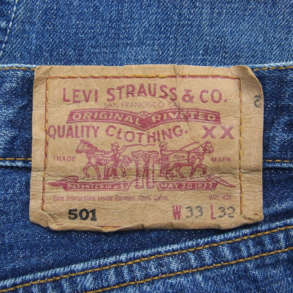 Levi's リーバイス 90s スペイン製 ユーロリーバイス 501 デニム パンツ インディゴブルー系 W33【中古】