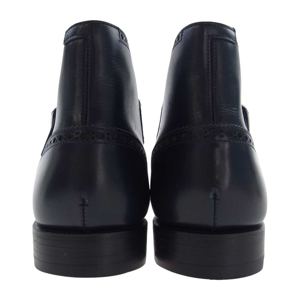 CROCKETT&JONES クロケットアンドジョーンズ 5989-1035-13 × Paul Smith ポールスミス ベルト ウイングチップ ブーツ ダークネイビー系 6E【極上美品】【中古】