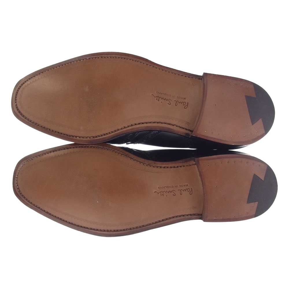 CROCKETT&JONES クロケットアンドジョーンズ 5989-1035-13 × Paul Smith ポールスミス ベルト ウイングチップ ブーツ ダークネイビー系 6E【極上美品】【中古】
