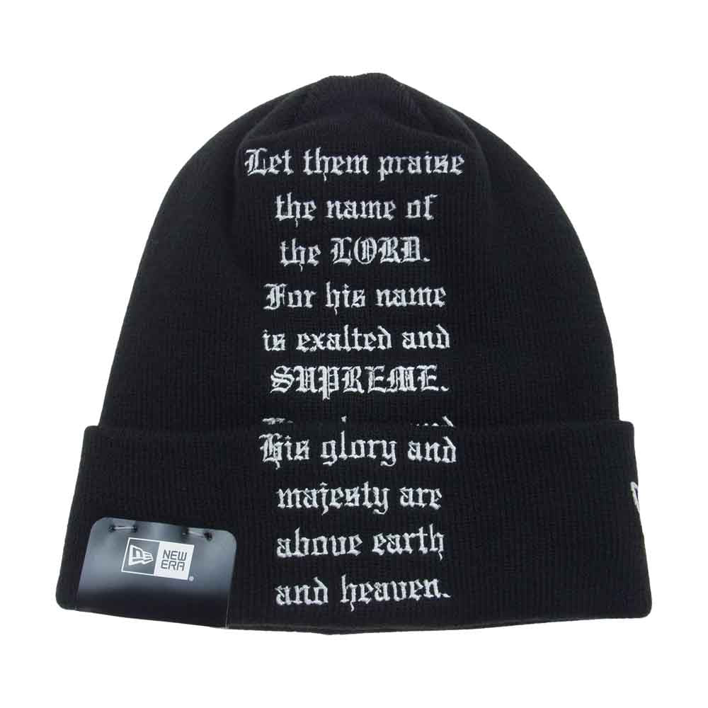 Supreme シュプリーム 23AW New Era Psalm Beanie ニューエラ サーム ビーニー ニットキャップ ブラック系【新古品】【未使用】【中古】
