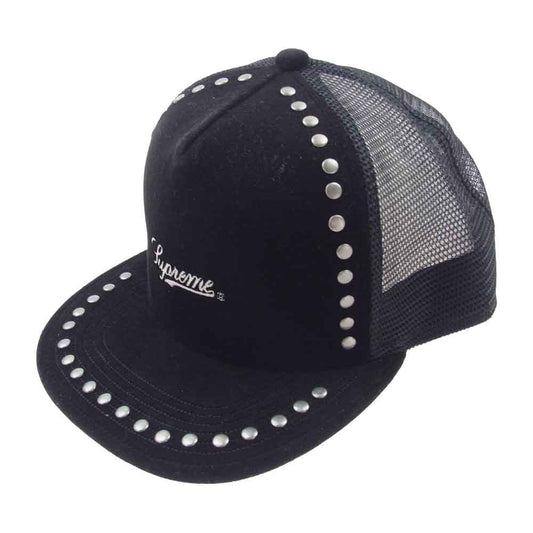 Supreme シュプリーム 21AW Studded Velvet Mesh Back 5-Panel スタディッド ベルベット メッシュ バック 5-パネル キャップ ブラック系【新古品】【未使用】【中古】