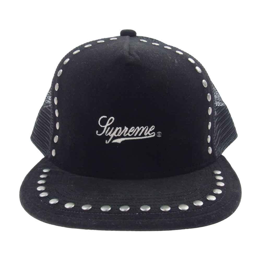Supreme シュプリーム 21AW Studded Velvet Mesh Back 5-Panel スタディッド ベルベット メッシュ バック 5-パネル キャップ ブラック系【新古品】【未使用】【中古】