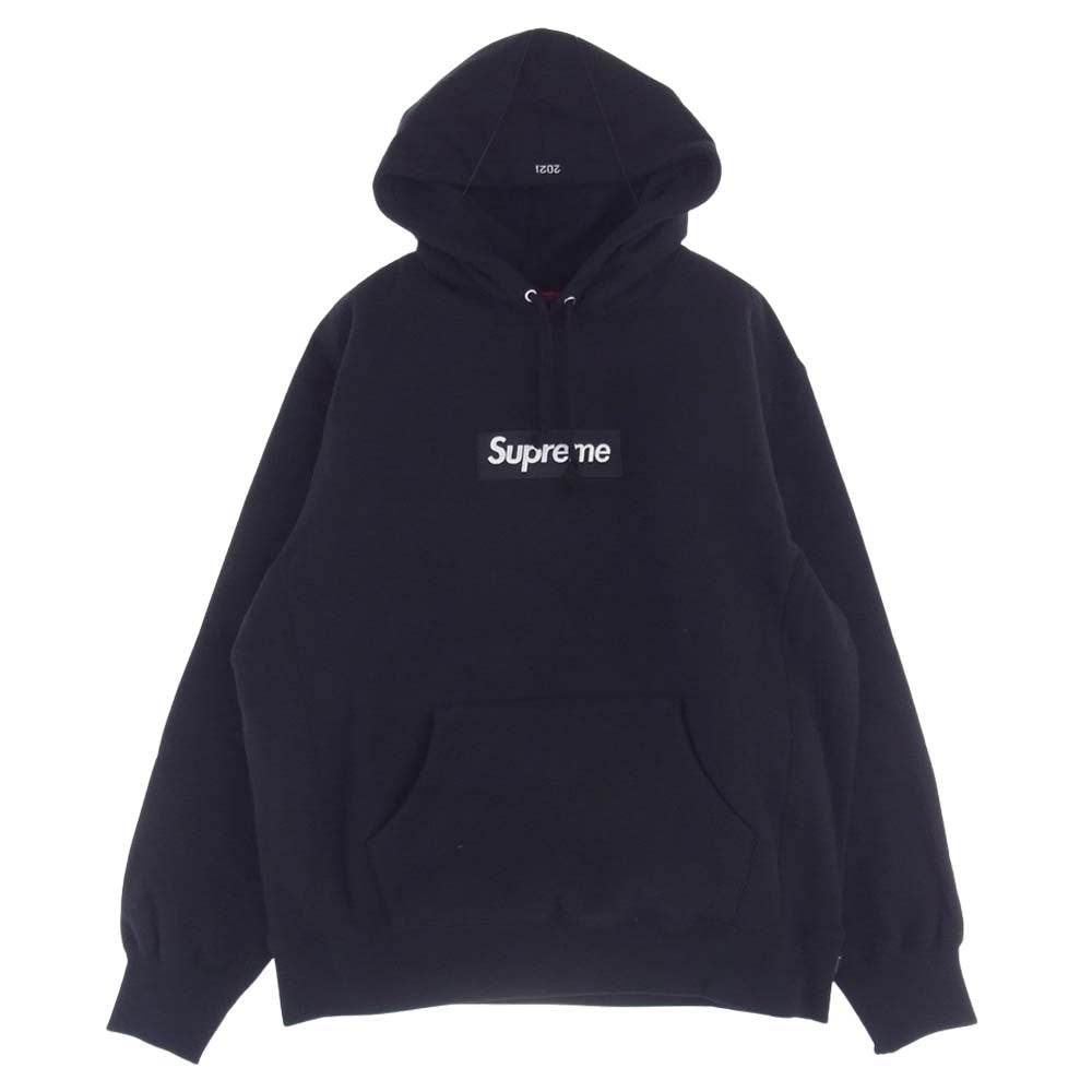 Supreme シュプリーム 21AW Box Logo Hooded Sweatshirt ボックス ロゴ スウェットシャツ プルオーバー パーカー ブラック系 M【極上美品】【中古】