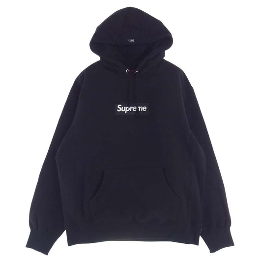 Supreme シュプリーム 21AW Box Logo Hooded Sweatshirt ボックス ロゴ スウェットシャツ プルオーバー パーカー ブラック系 M【極上美品】【中古】