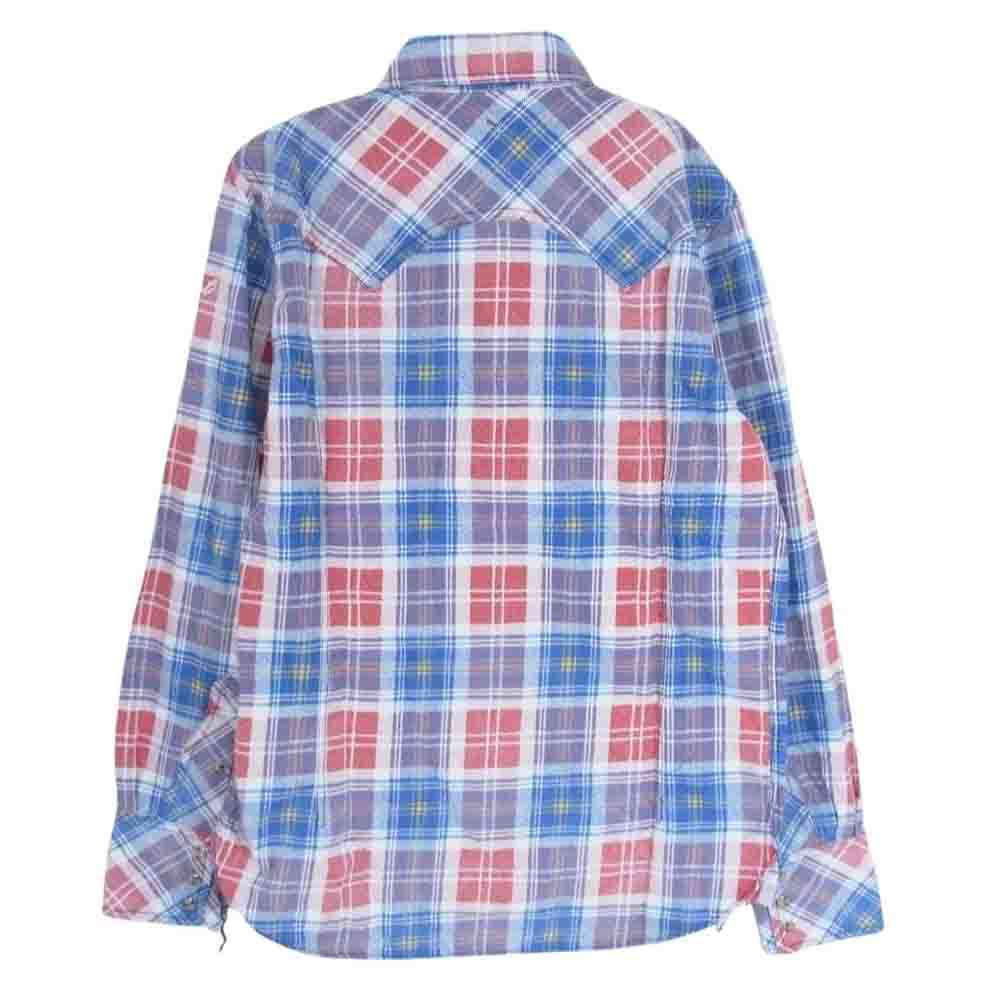 TMT ティーエムティー TSH-F18IN01 ORIGINAL CHECK SHIRTS オリジナル チェック シャツ ブルー系 M【美品】【中古】