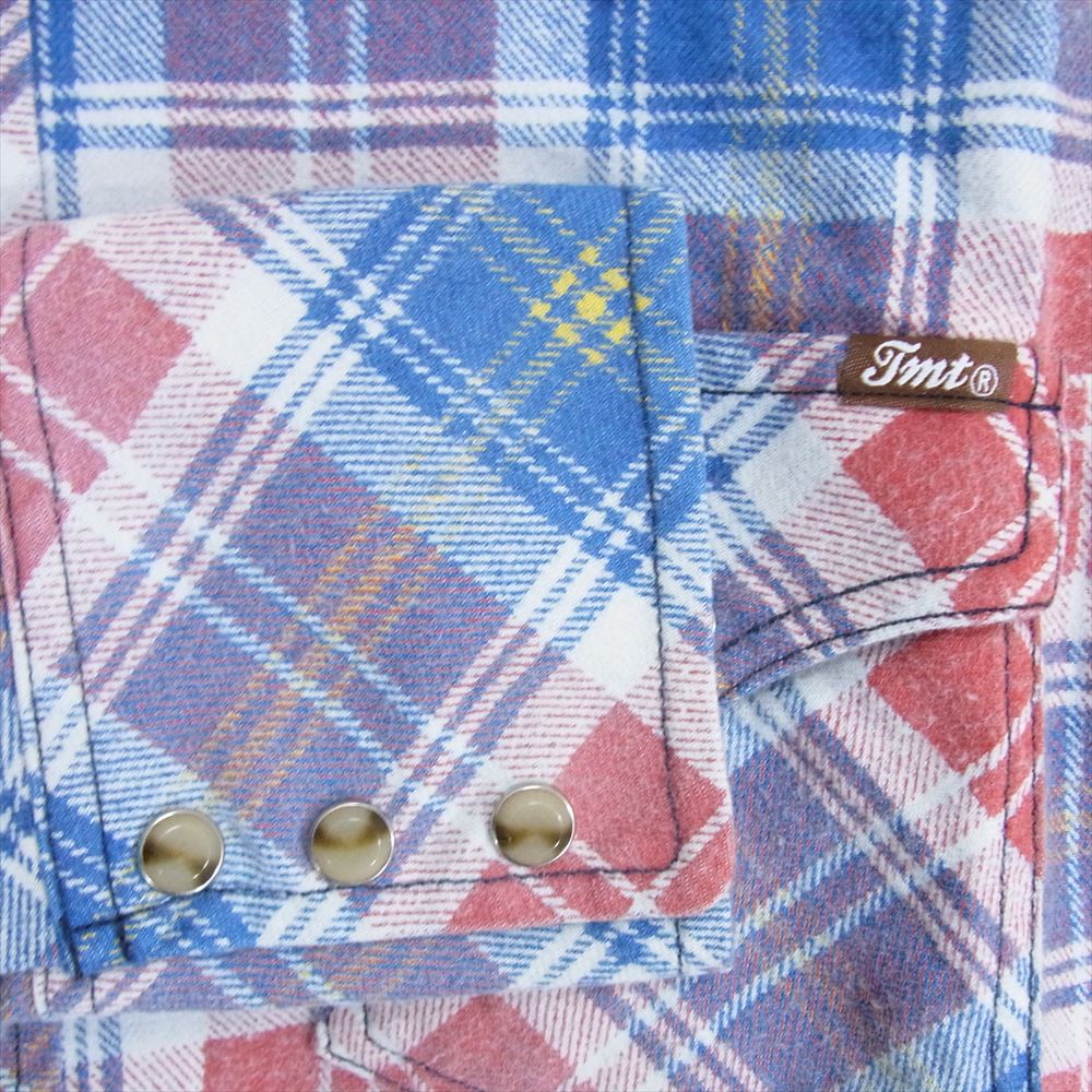 TMT ティーエムティー TSH-F18IN01 ORIGINAL CHECK SHIRTS オリジナル チェック シャツ ブルー系 M【美品】【中古】