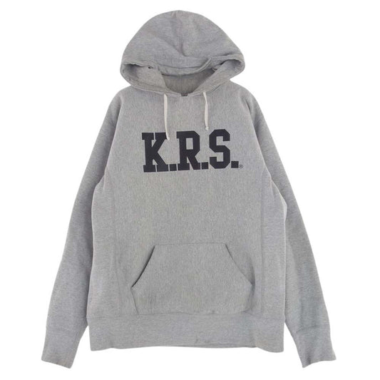 Supreme シュプリーム K.R.S. Hooded Sweatshirt 肉厚 ヘヴィーウェイト プルオーバー スウェット パーカー フーディー グレー系 M【中古】