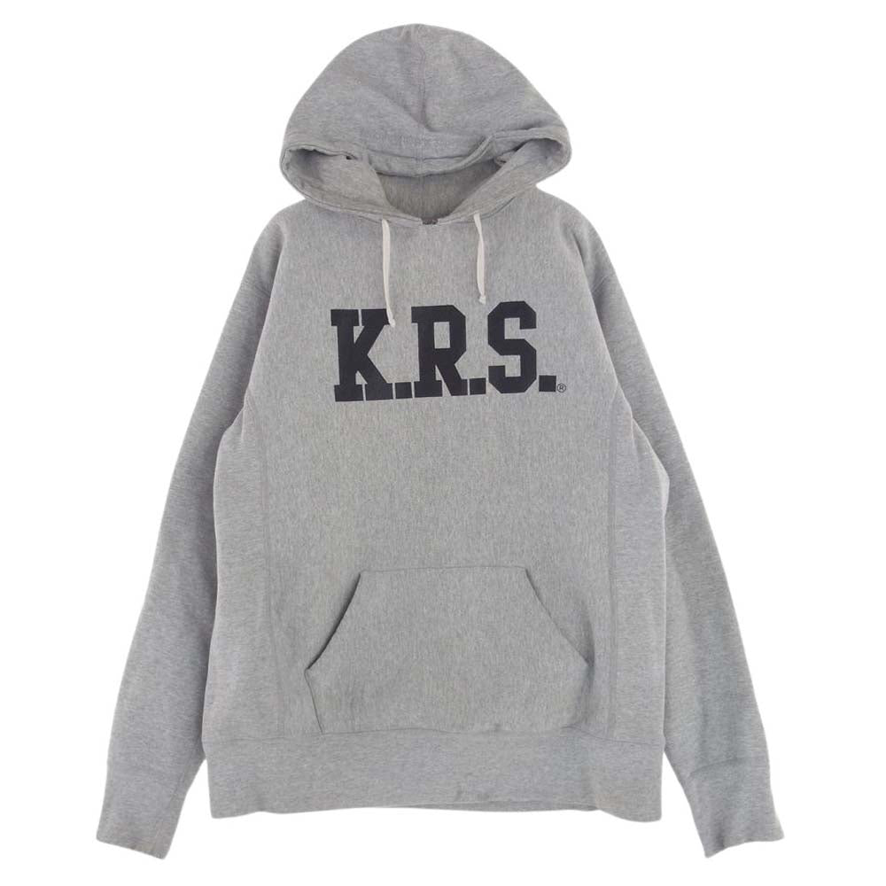 Supreme シュプリーム K.R.S. Hooded Sweatshirt 肉厚 ヘヴィーウェイト プルオーバー スウェット パーカー フーディー  グレー系 M【中古】