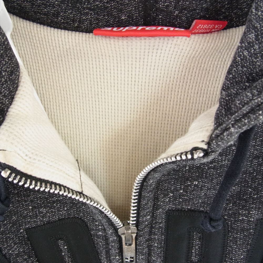 Supreme シュプリーム 10AW Arc Logo Thermal Zip Up Hoodie アーチ ロゴ サーマル ジップアップ フーディー パーカー ダークグレー系 L【中古】
