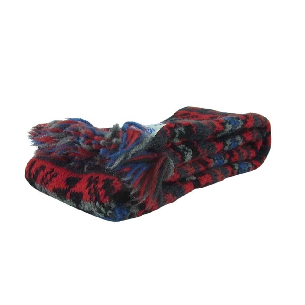 INVERALLAN インバーアラン for SHIPS シップス フェアアイル ジャガード マフラー レッド系 ブラック系 ブルー系【中古】