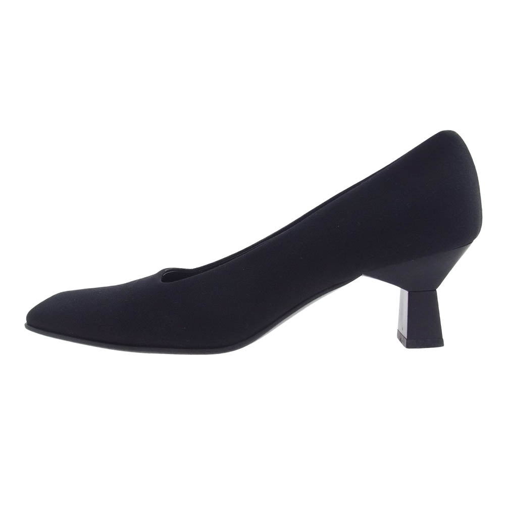 PRADA プラダ イタリア製 スクウェア ヒール パンプス ブラック系 37.5【中古】