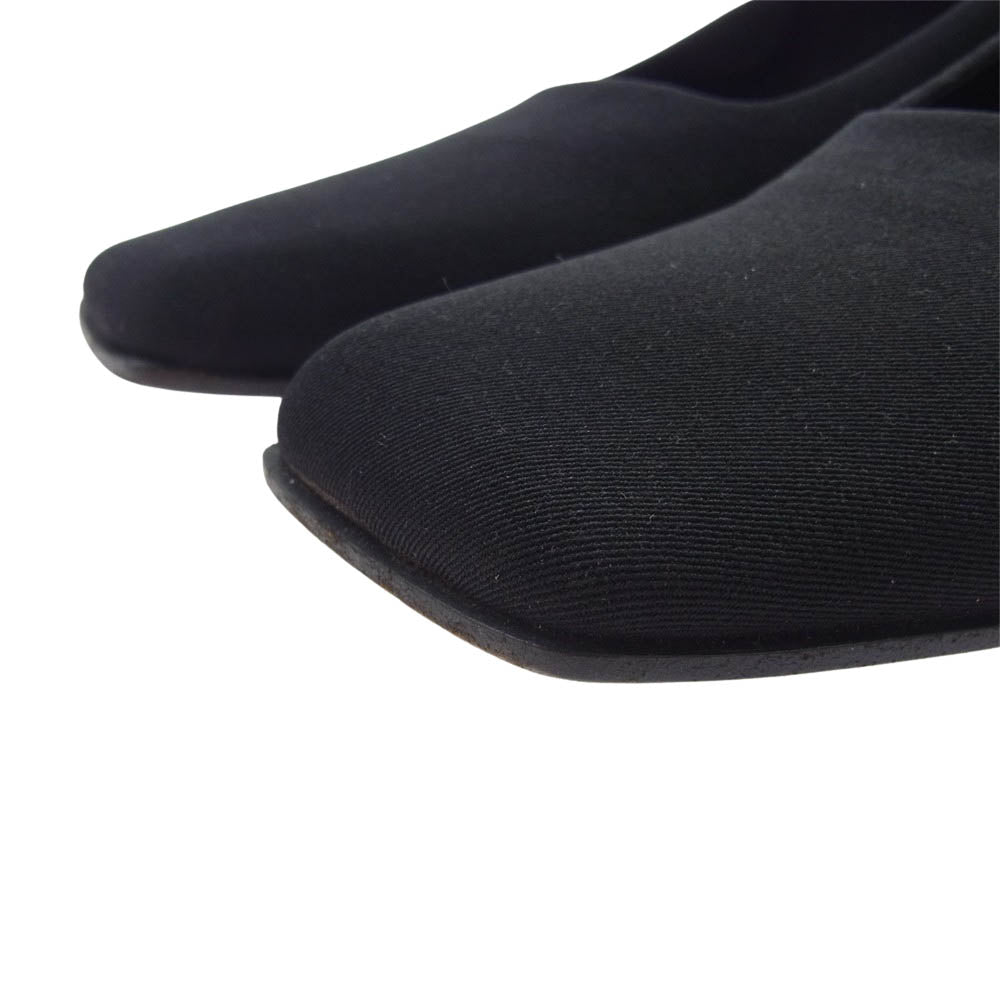 PRADA プラダ イタリア製 スクウェア ヒール パンプス ブラック系 37.5【中古】