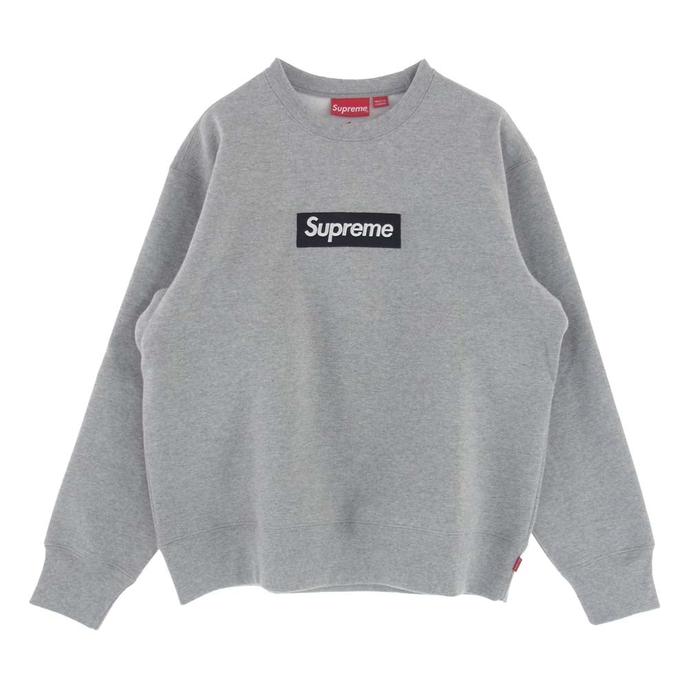 Supreme シュプリーム 22AW  Box Logo Crewneck Heather Grey ボックスロゴ クルーネック スウェット ヘザー グレー グレー系 S【新古品】【未使用】【中古】