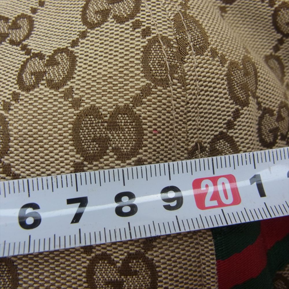 GUCCI グッチ 国内正規品 イタリア製 GGキャンバス 総柄 6パネル キャップ ベージュ系 M 58【中古】
