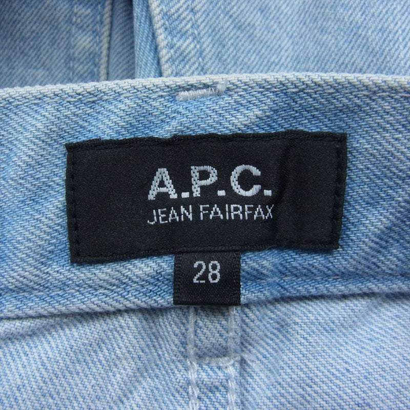 A.P.C. アーペーセー 24213-1-60401 JEAN FAIRFAX ボタンフライ ストレート デニムパンツ インディゴブルー系 28【極上美品】【中古】