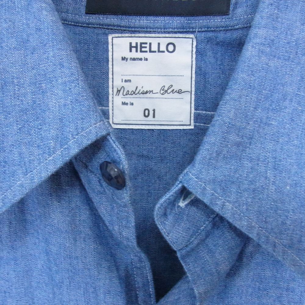 MADISON BLUE マディソンブルー MB999-5101 日本製 コットン シャンブレー シャツ ブルー系 S【中古】