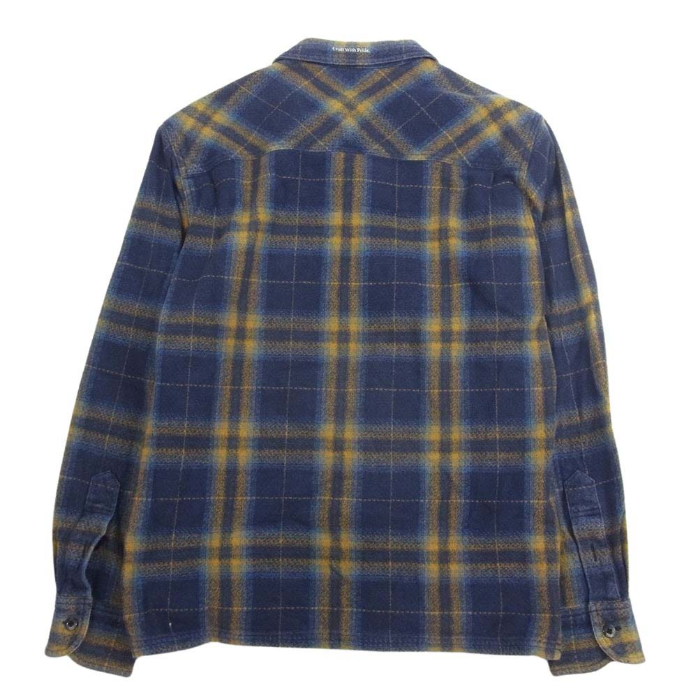 NEIGHBORHOOD ネイバーフッド 152ARNH-SHM03 オンブレ チェック ヘビー ネルシャツ 長袖 シャツ ネイビー系 L【中古】