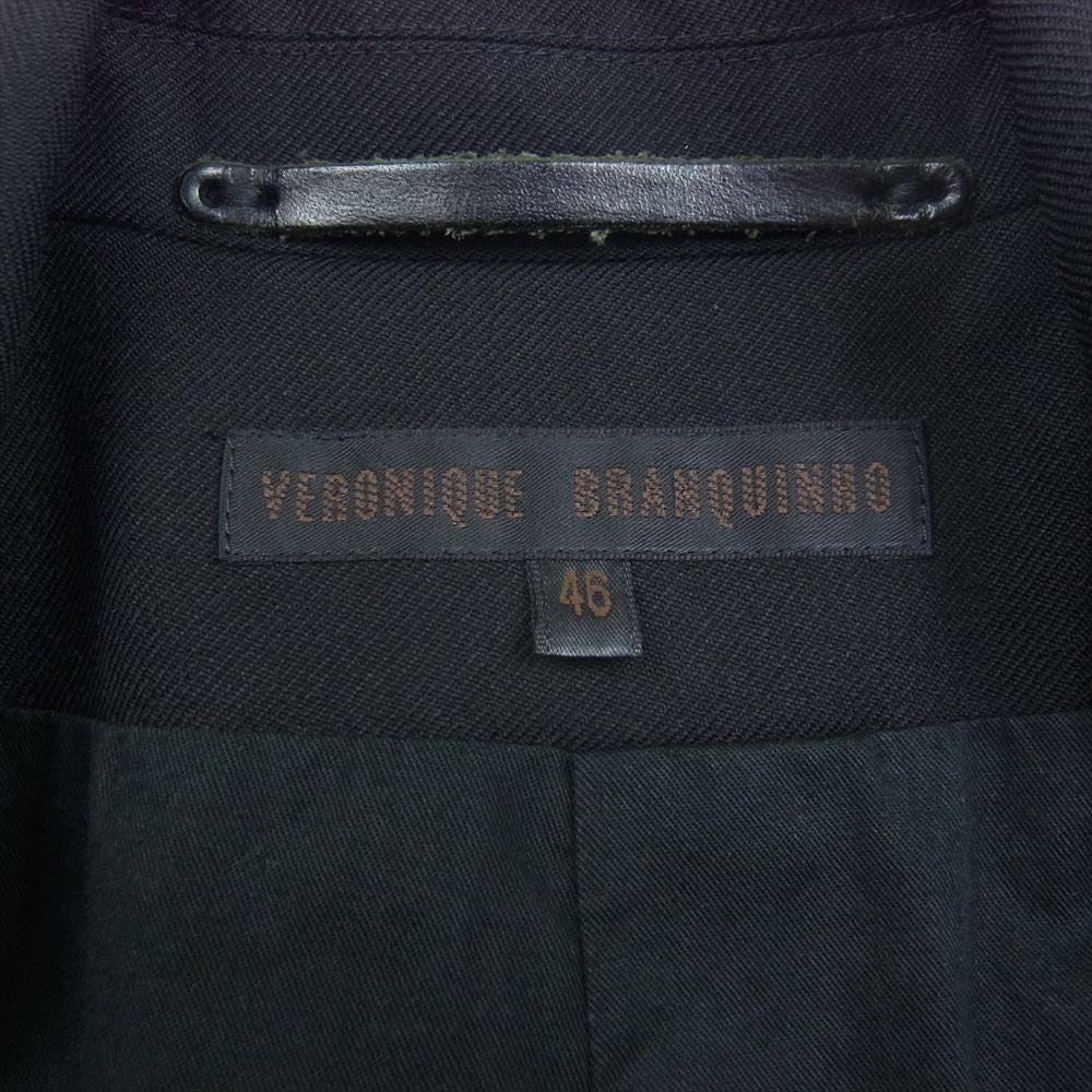 Veronique BRANQUINHO ヴェロニクブランキーノ 2B ウール テーラード ジャケット ブラック系 46【中古】
