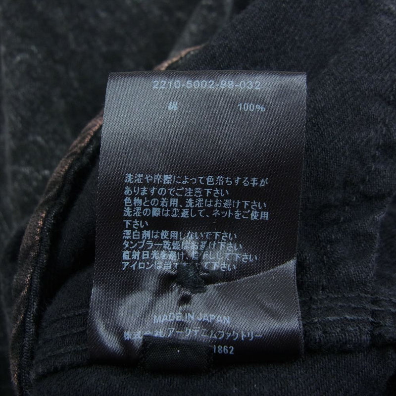 MINEDENIM マインデニム 2210-5002-98-032 Bleach Overdyed Denim Over SH ブリーチ オーバーダイ デニム オーバー 長袖 シャツ ブラック系 3【新古品】【未使用】【中古】