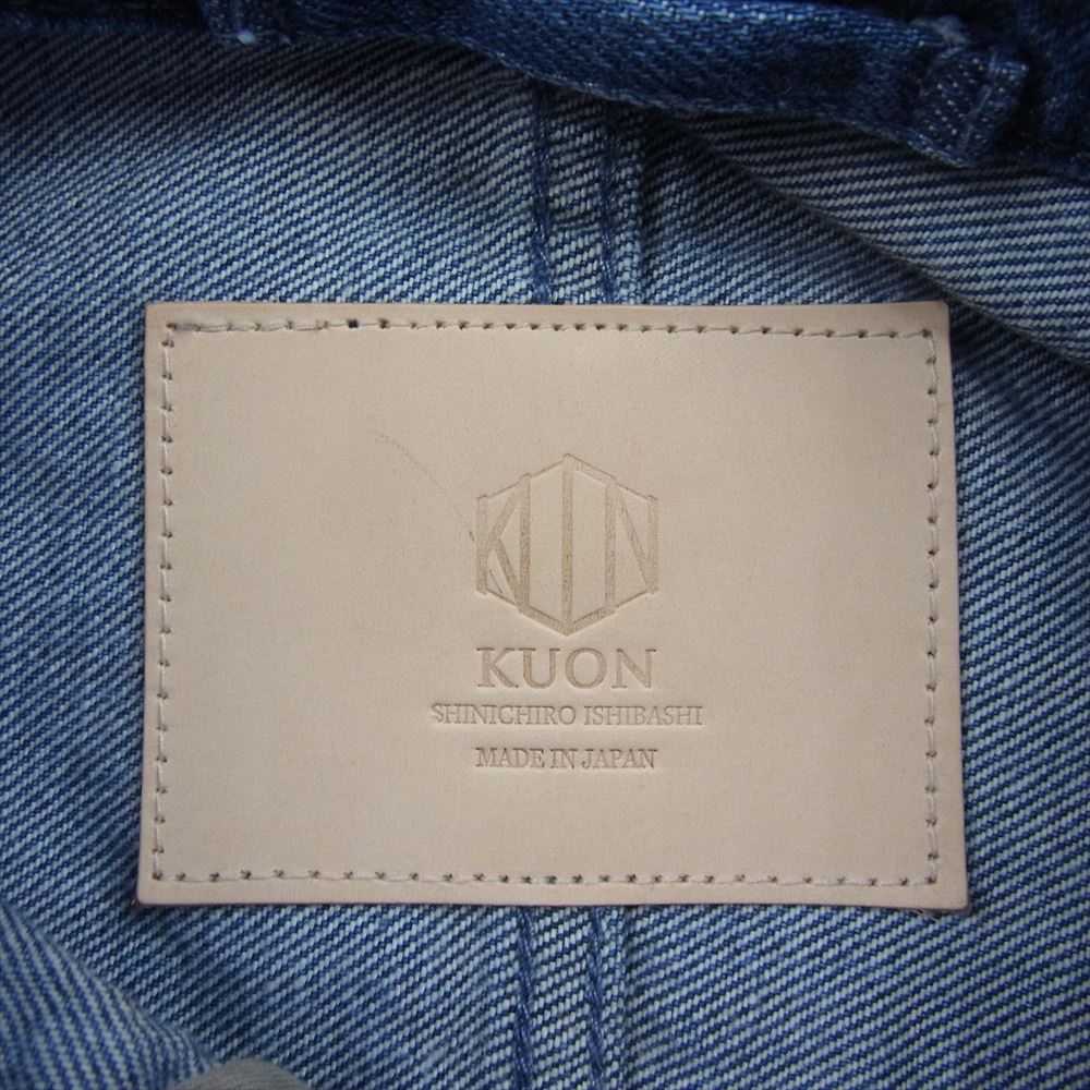 クオン 114JK040700 12.5oz Denim Trucker Jacket 12.5オンス デニム トラッカー ジャケット インディゴブルー系 36【新古品】【未使用】【中古】