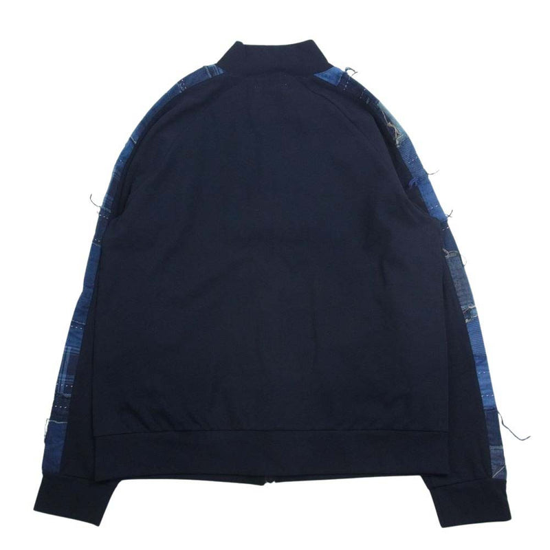 クオン 190JK0923H1 Track Jacket UPCYCLED BORO TYPE02 襤褸 アップサイクル トラック ジャケット ダークネイビー系 L【新古品】【未使用】【中古】