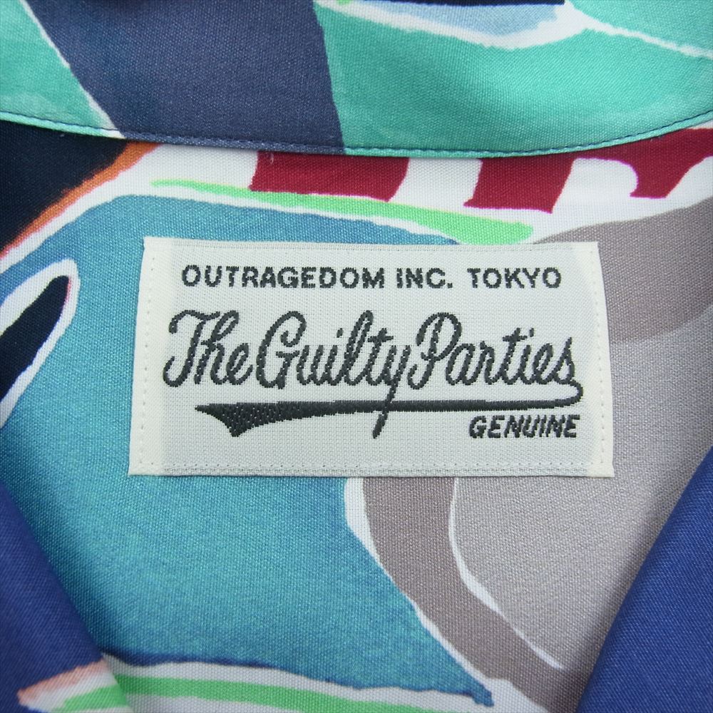 WACKO MARIA ワコマリア 22AW 22FW-WMS-HI09 HAWAIIAN SHIRT L/S TYPE 4 パラダイス図 総柄 レーヨン 長袖 ハワイアン アロハ シャツ マルチカラー系 M【新古品】【未使用】【中古】